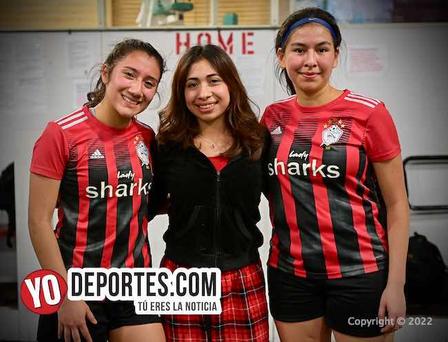 Las reinas del gol en Chitown Emely, Mia y Dyani de Lady Sharks